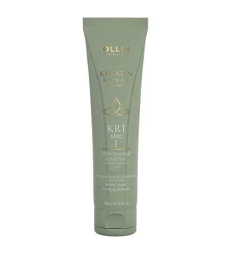 Cleansing shampoo with keratin Keratin Royal Treatment OLLIN 100 ml